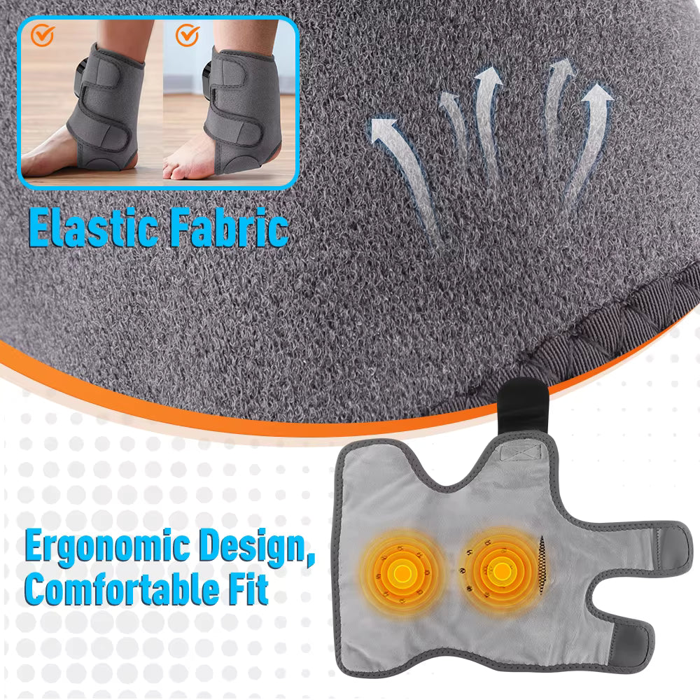 Electric 3-in-1 Ankle, Calf & Wrist Vibration Heated Massager