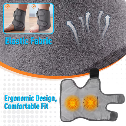 Electric 3-in-1 Ankle, Calf & Wrist Vibration Heated Massager